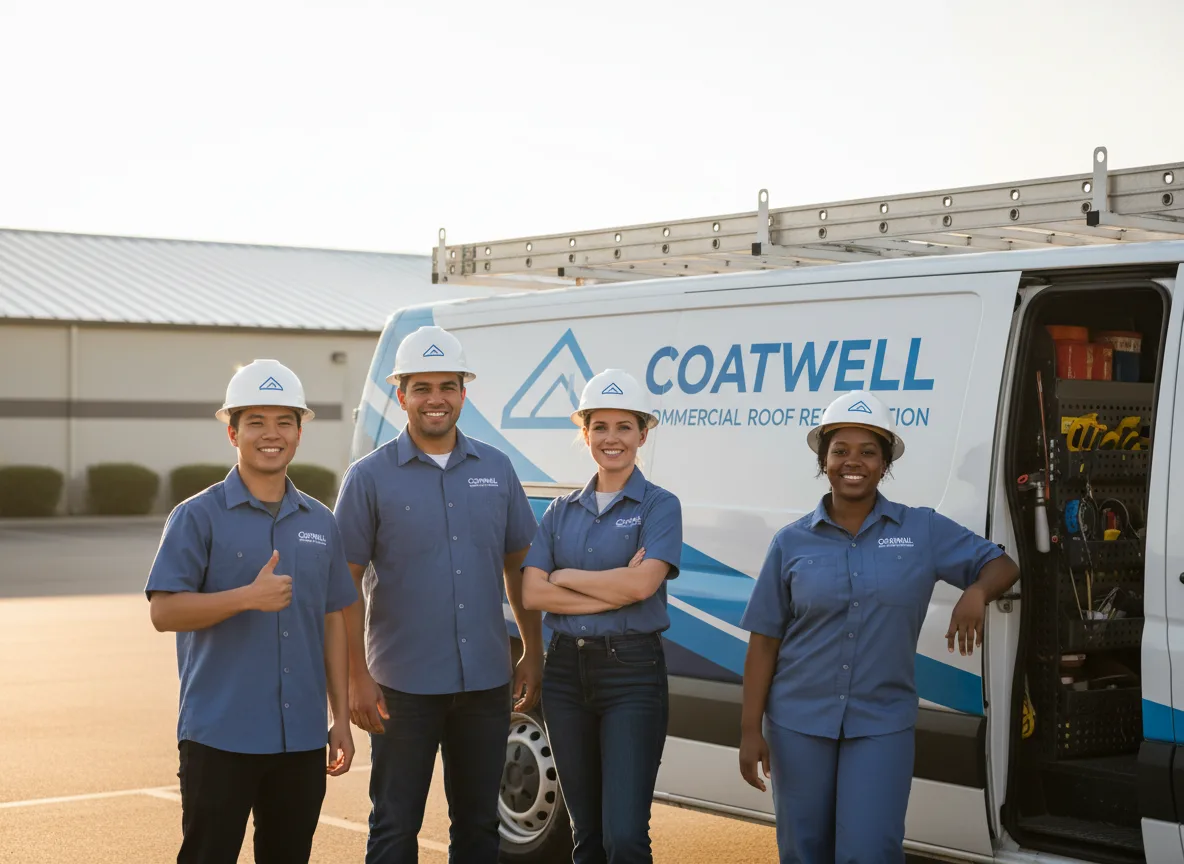 Commercial roof coating company in Rowley, IA