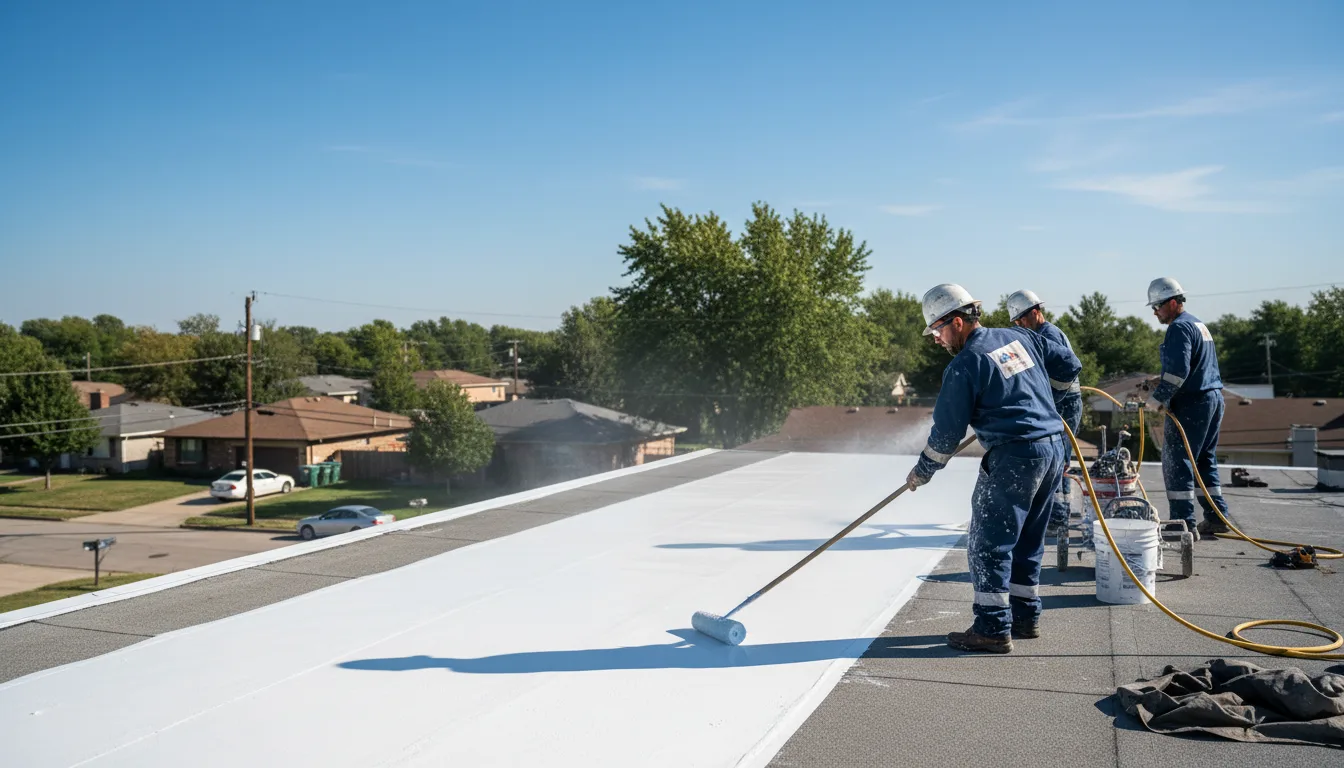 Commercial roof coating in Rowley, IA near me